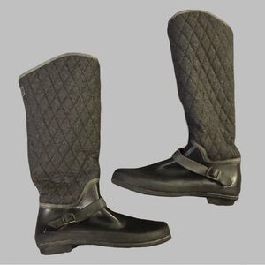 SPERRY Women’s Hingham Quilted Black Rain Boots
